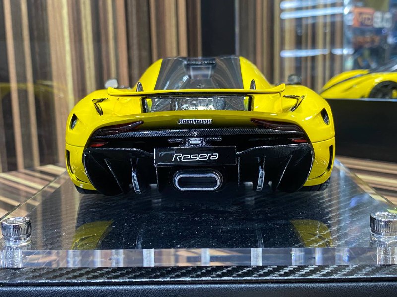 1/18 Diecast Koenigsegg Regera Front Art Yellow Miniature Car|Sold in Dturman.com Dubai UAE.