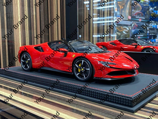 1/18 Diecast Ferrari SF90 Stradale Rosso Corsa 322 BBR Scale Model Car - Diecast model car by dturman.com - BBR|Sold in Dturman.com Dubai UAE.