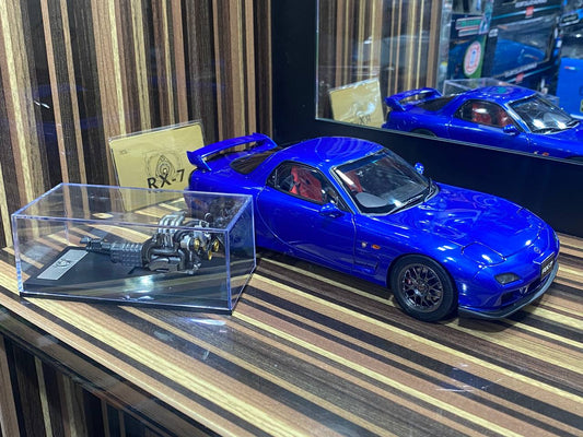 1/18 Diecast Mazda RX-7 Spirit R Metallic Blue by Polar Master|Sold in Dturman.com Dubai UAE.