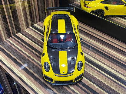 1/18 Diecast Porsche 911 GT2 RS Yellow AUTOart Scale Model Car|Sold in Dturman.com Dubai UAE.