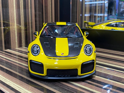 1/18 Diecast Porsche 911 GT2 RS Yellow AUTOart Scale Model Car|Sold in Dturman.com Dubai UAE.