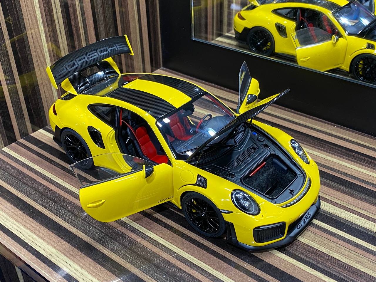 1/18 Diecast Porsche 911 GT2 RS Yellow AUTOart Scale Model Car|Sold in Dturman.com Dubai UAE.