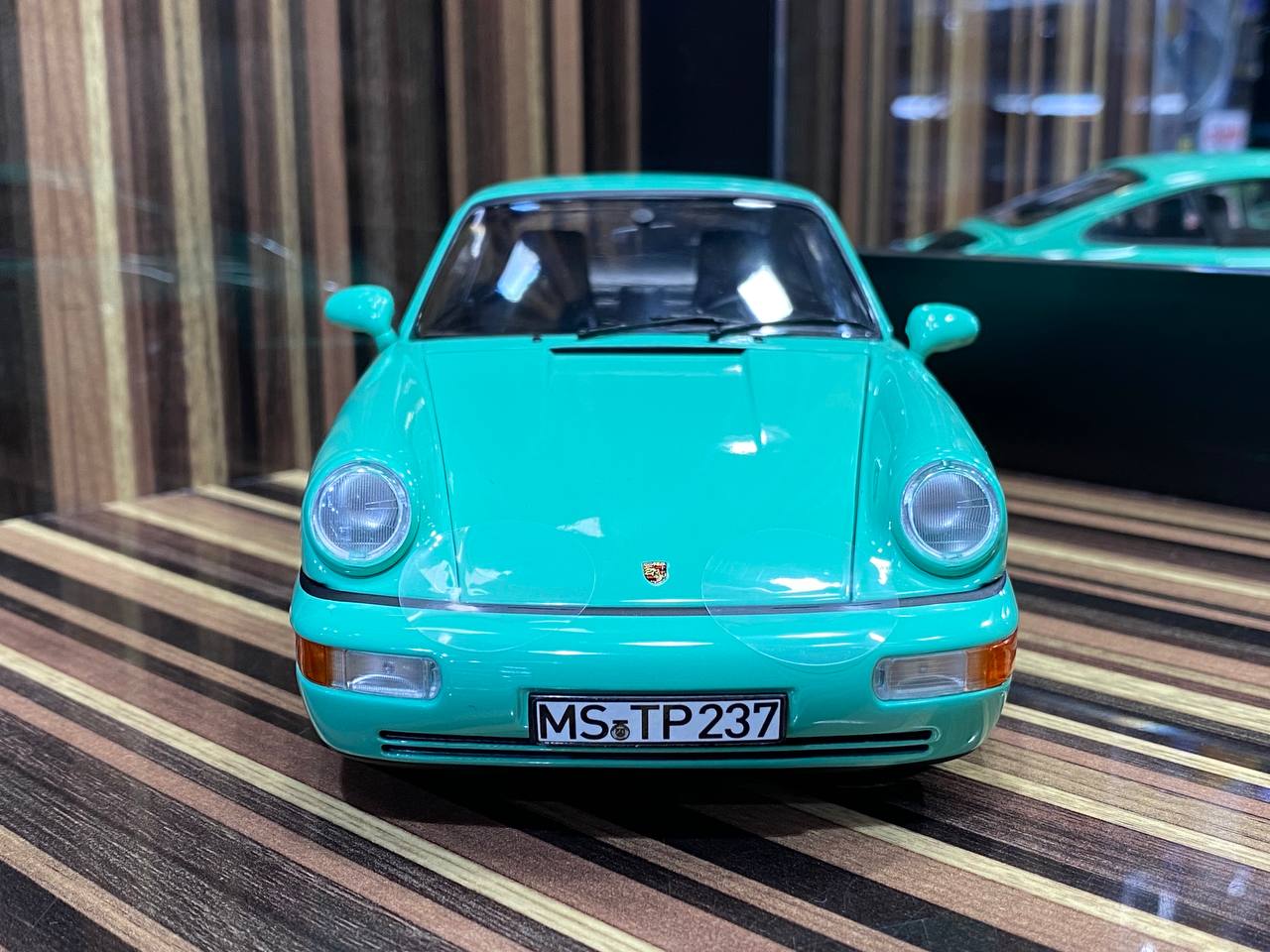 1/18 Diecast Porsche 911 Carrera 2 Mint Green Norev Scale Model Car|Sold in Dturman.com Dubai UAE.