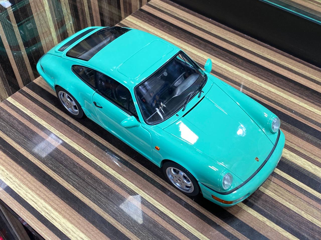 1/18 Diecast Porsche 911 Carrera 2 Mint Green Norev Scale Model Car|Sold in Dturman.com Dubai UAE.