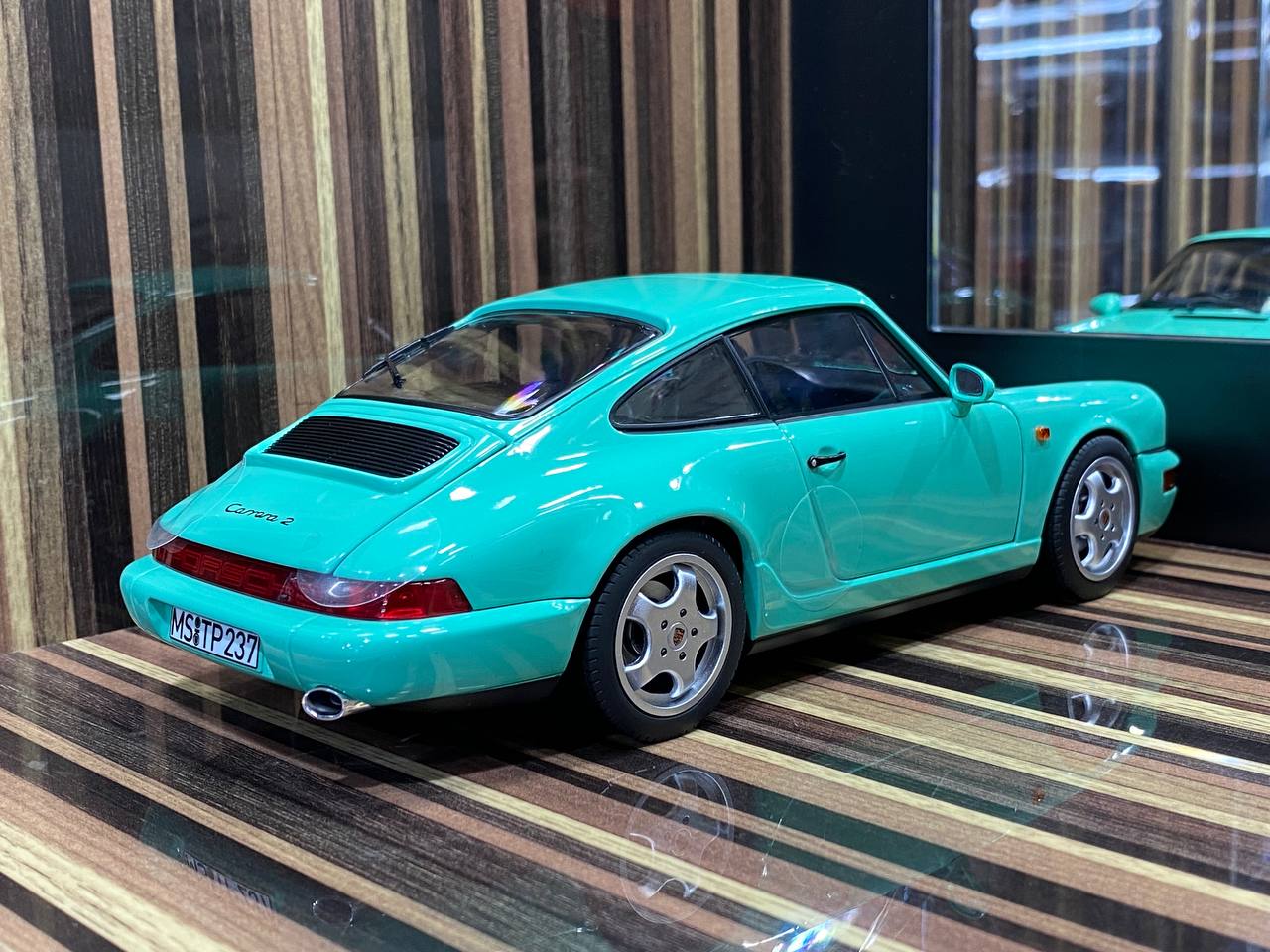 1/18 Diecast Porsche 911 Carrera 2 Mint Green Norev Scale Model Car|Sold in Dturman.com Dubai UAE.