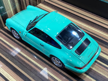 1/18 Diecast Porsche 911 Carrera 2 Mint Green Norev Scale Model Car|Sold in Dturman.com Dubai UAE.