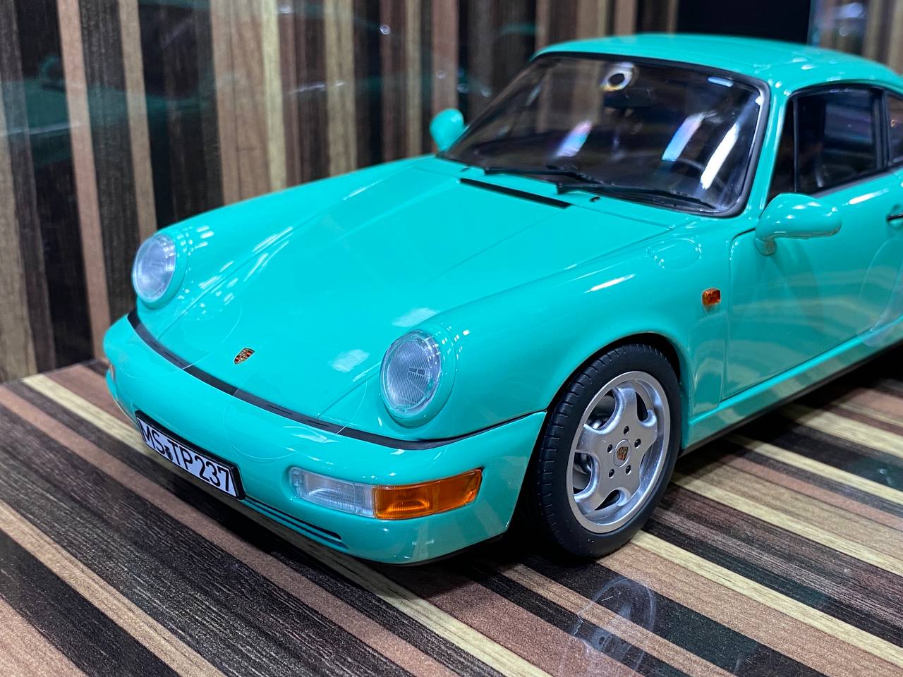 1/18 Diecast Porsche 911 Carrera 2 Mint Green Norev Scale Model Car|Sold in Dturman.com Dubai UAE.