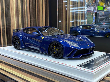 1/18 Diecast Miniature Ferrari F12 N-Largo S Davis & Giovanni Blue Carbon Model Car|Sold in Dturman.com Dubai UAE.