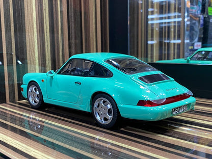 1/18 Diecast Porsche 911 Carrera 2 Mint Green Norev Scale Model Car|Sold in Dturman.com Dubai UAE.