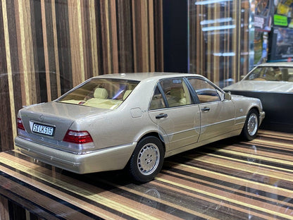 1/18 Diecast Mercedes-Benz S600 W140 1997 Smoke Silver Norev Scale Model Car|Sold in Dturman.com Dubai UAE.