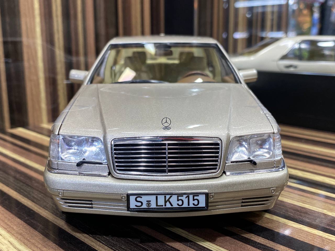 1/18 Diecast Mercedes-Benz S600 W140 1997 Smoke Silver Norev Scale Model Car|Sold in Dturman.com Dubai UAE.