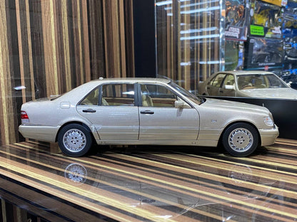 1/18 Diecast Mercedes-Benz S600 W140 1997 Smoke Silver Norev Scale Model Car|Sold in Dturman.com Dubai UAE.