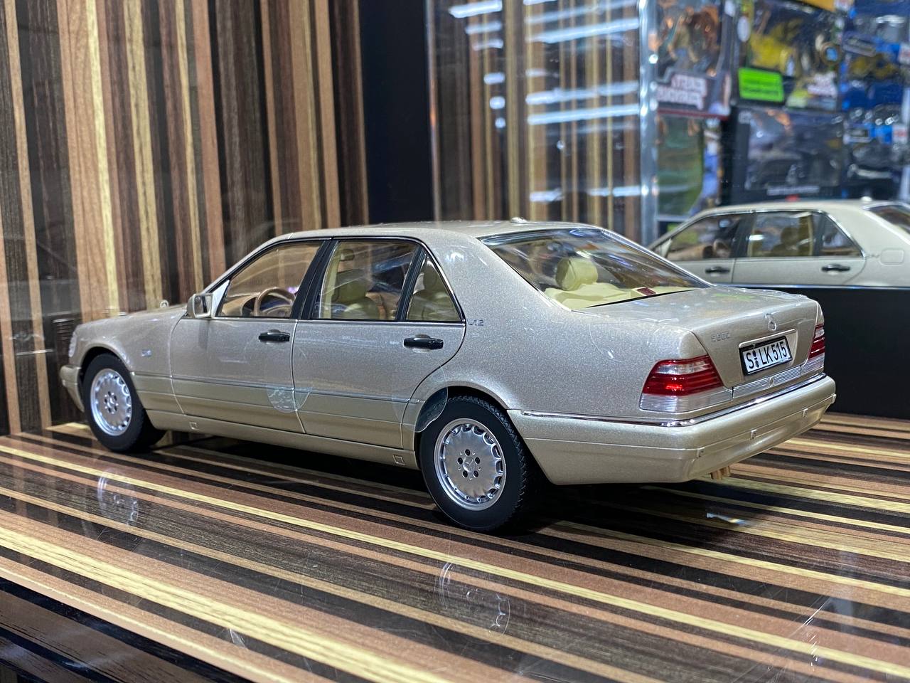 1/18 Diecast Mercedes-Benz S600 W140 1997 Smoke Silver Norev Scale Model Car|Sold in Dturman.com Dubai UAE.