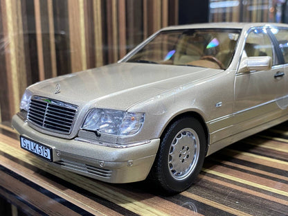 1/18 Diecast Mercedes-Benz S600 W140 1997 Smoke Silver Norev Scale Model Car|Sold in Dturman.com Dubai UAE.