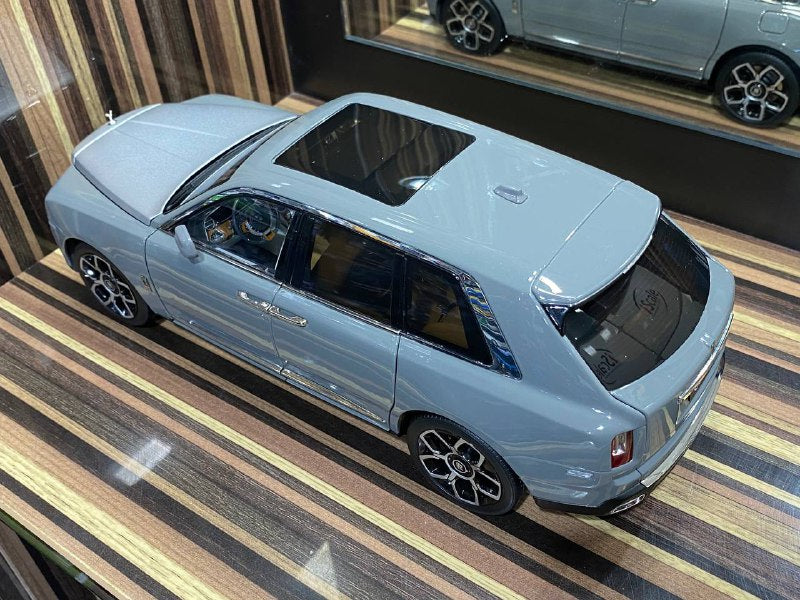 1/18 Diecast Miniature Rolls-Royce Cullinan Grey Silver Rolls Royce Motor Cars Model Car|Sold in Dturman.com Dubai UAE.