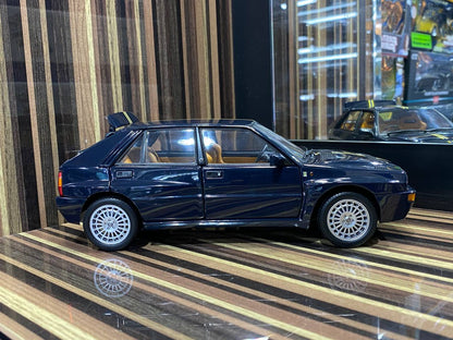 1/18 Diecast Lancia Delta HF Integrale Club Hi-Fi Dark Blue Kyosho Scale Model Car|Sold in Dturman.com Dubai UAE.