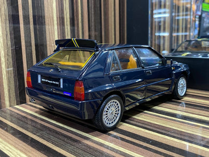 1/18 Diecast Lancia Delta HF Integrale Club Hi-Fi Dark Blue Kyosho Scale Model Car|Sold in Dturman.com Dubai UAE.