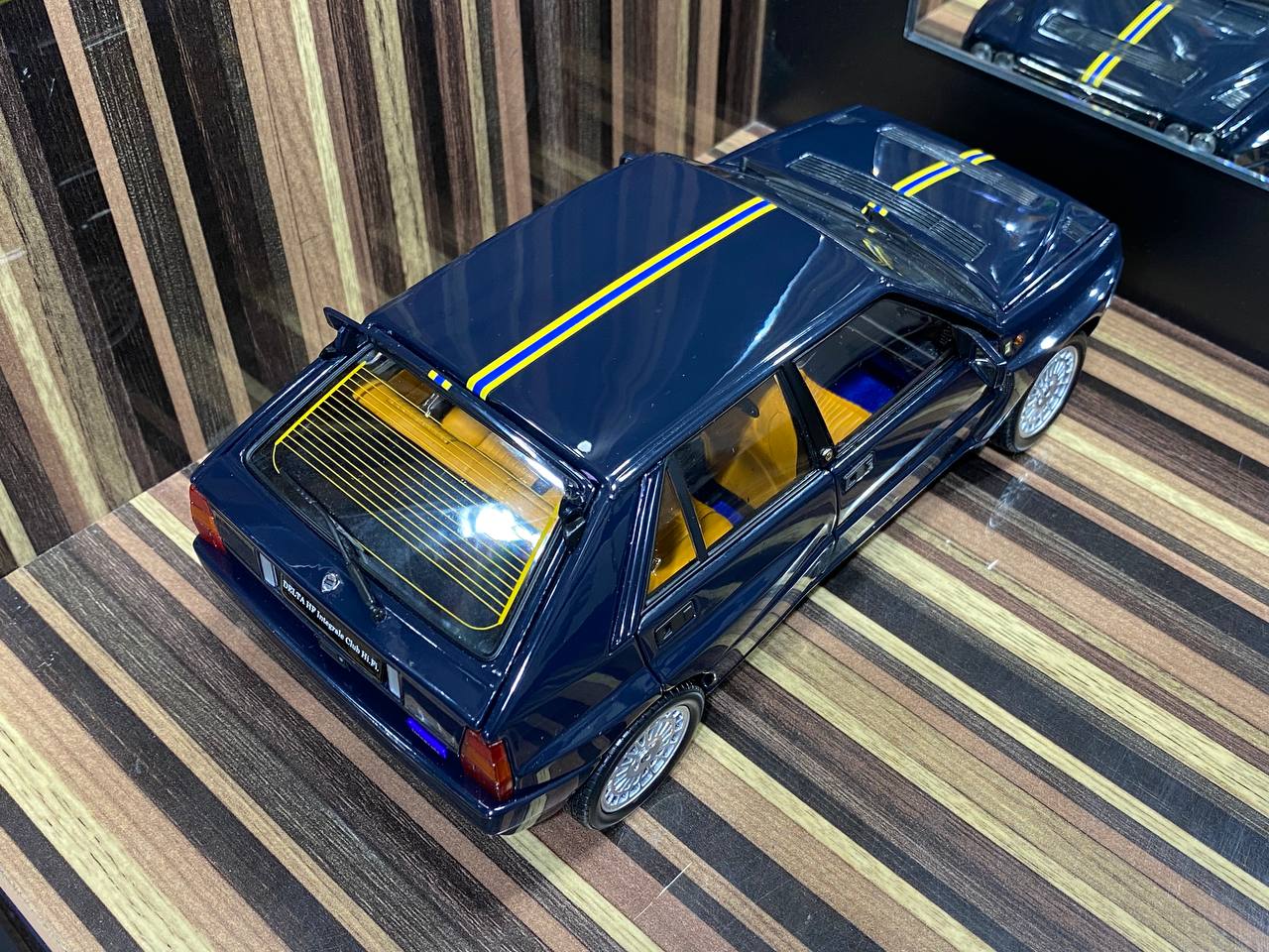 1/18 Diecast Lancia Delta HF Integrale Club Hi-Fi Dark Blue Kyosho Scale Model Car|Sold in Dturman.com Dubai UAE.