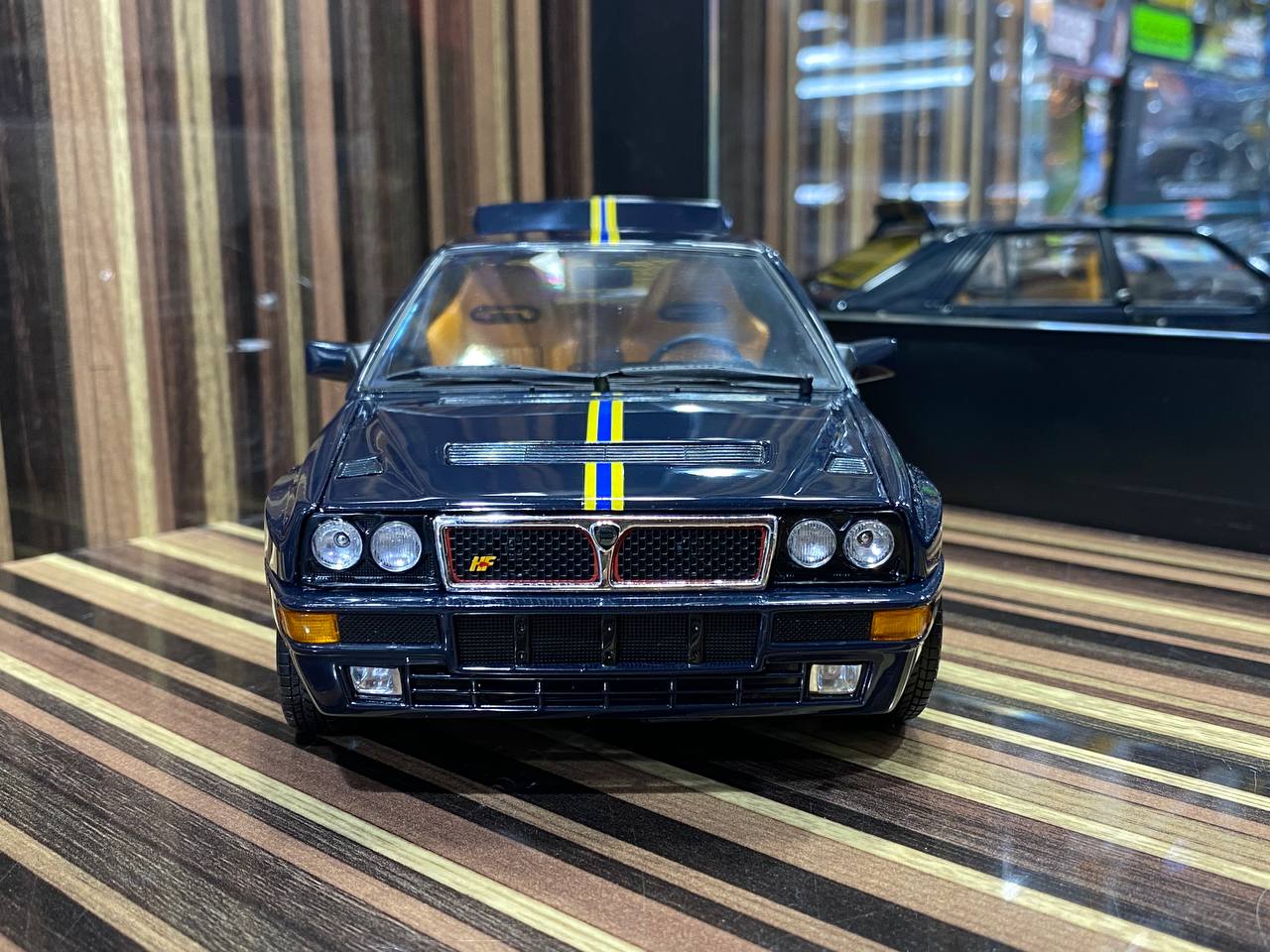 1/18 Diecast Lancia Delta HF Integrale Club Hi-Fi Dark Blue Kyosho Scale Model Car|Sold in Dturman.com Dubai UAE.