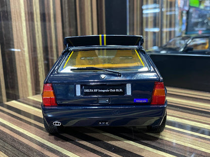 1/18 Diecast Lancia Delta HF Integrale Club Hi-Fi Dark Blue Kyosho Scale Model Car|Sold in Dturman.com Dubai UAE.