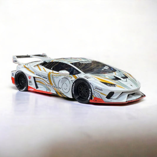 1/18 Diecast Lamborghini Huracan GT LB-Sihouette works White  IVY Models Scale Model Car|Sold in Dturman.com Dubai UAE.