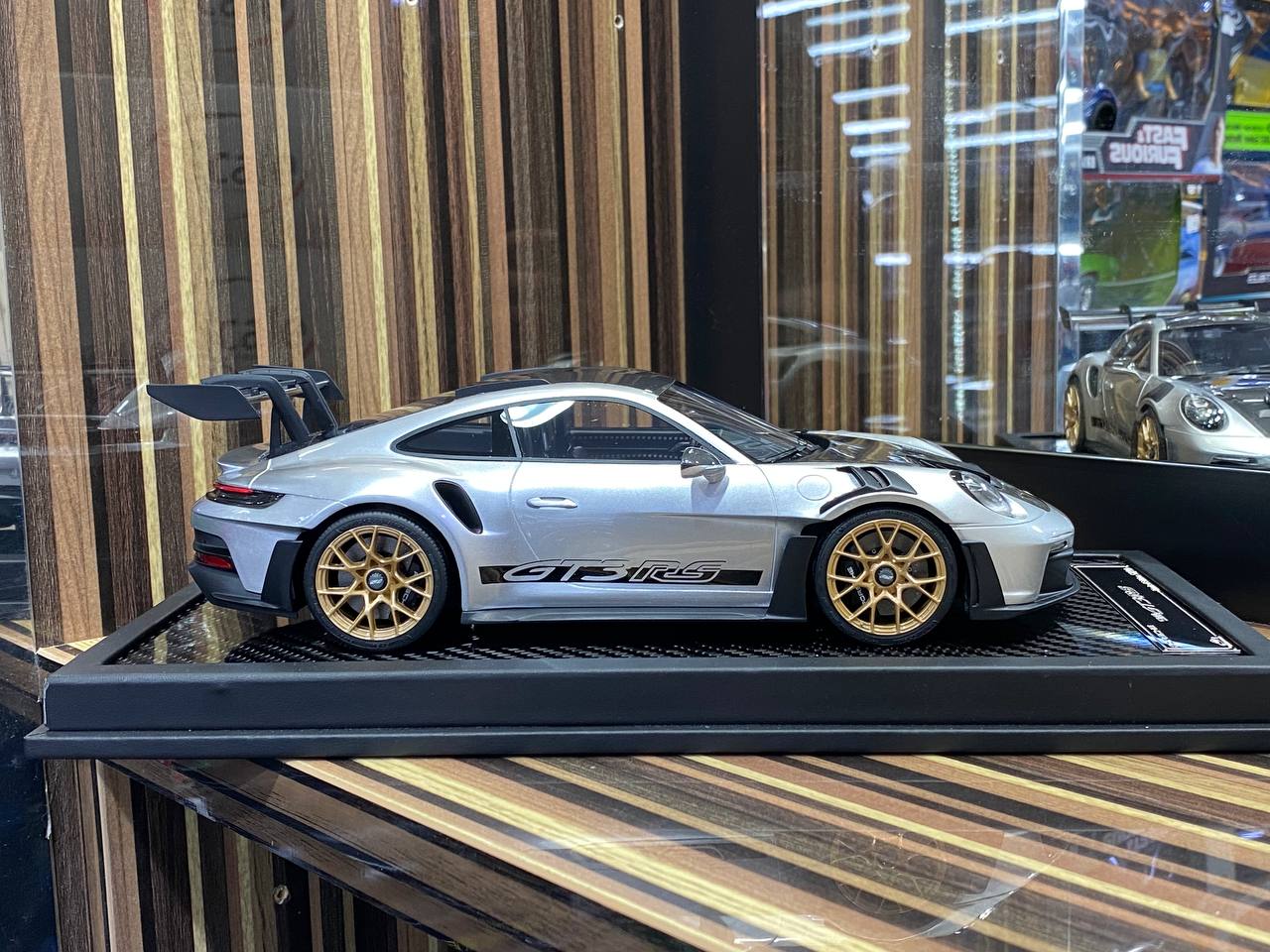 Porsche 911 GT3 RS 57/99 silver decals by VIP Models|Sold in Dturman.com Dubai UAE.