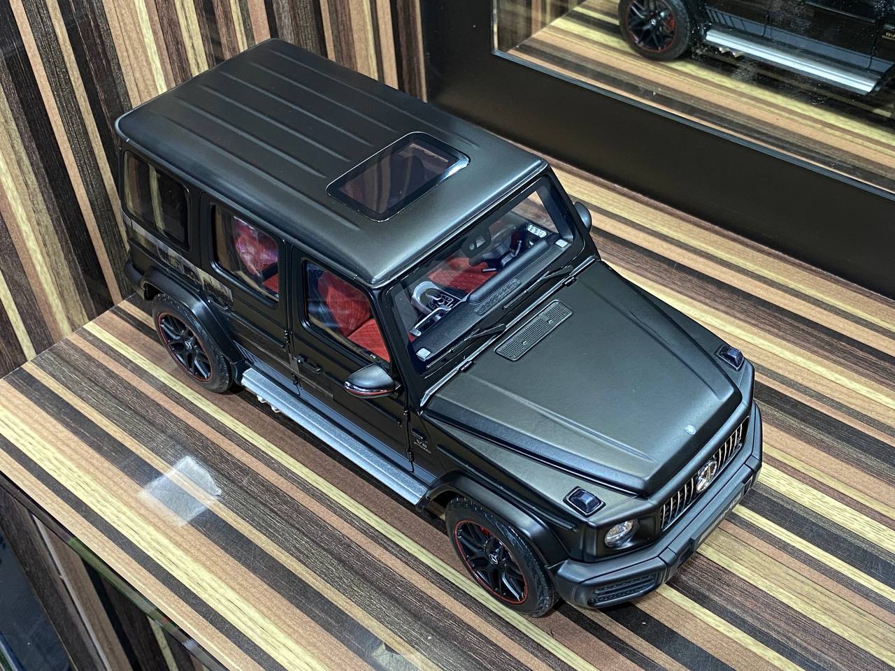 1/18 Mercedes Benz AMG G63 Red Interior 2018 Black by Mini Champs|Sold in Dturman.com Dubai UAE.