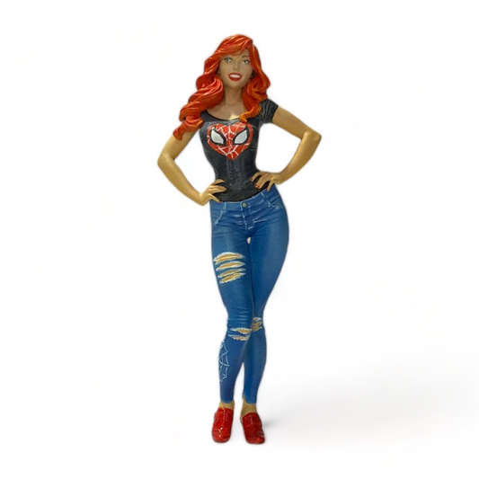 Scale Figure Mary Jane -SPIDERMAN Black T-shirt by SF 1/18 SF-118005|Sold in Dturman.com Dubai UAE.