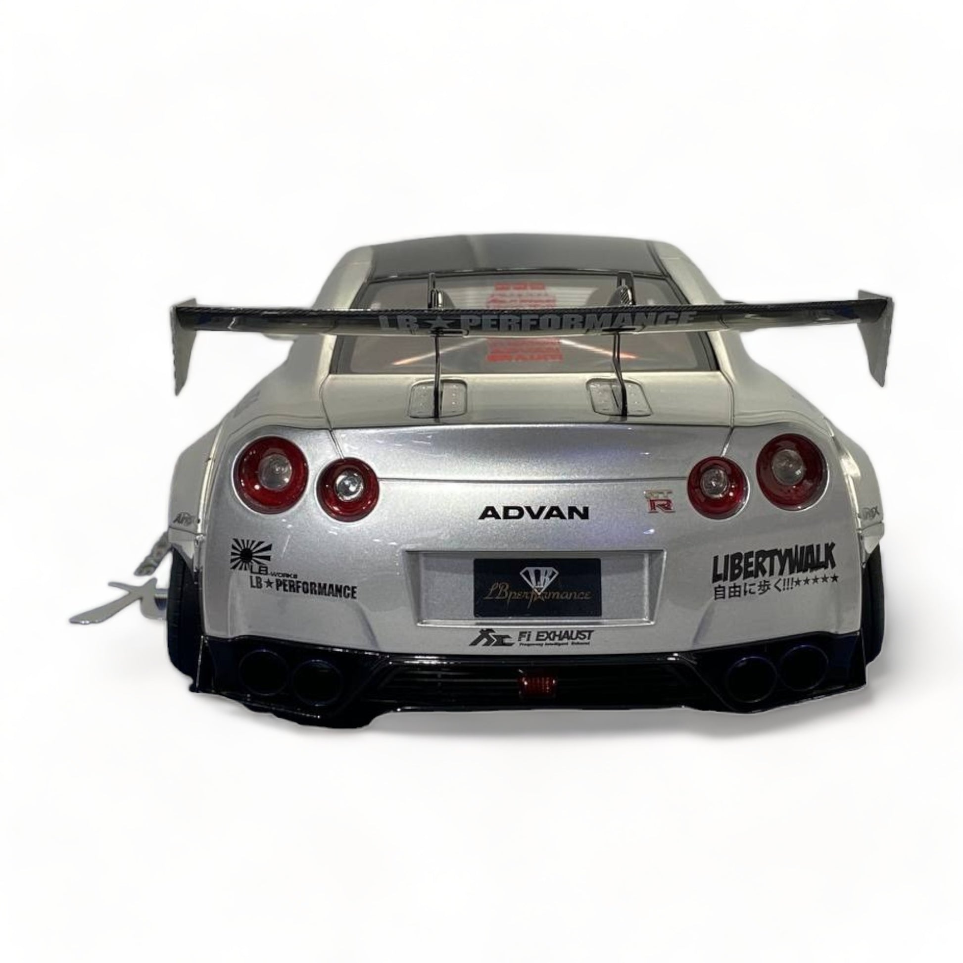 Nissan GT-R R35 LBWK LB*Performance Silver and Carbon by Make Up 1/18:|Sold in Dturman.com Dubai UAE.