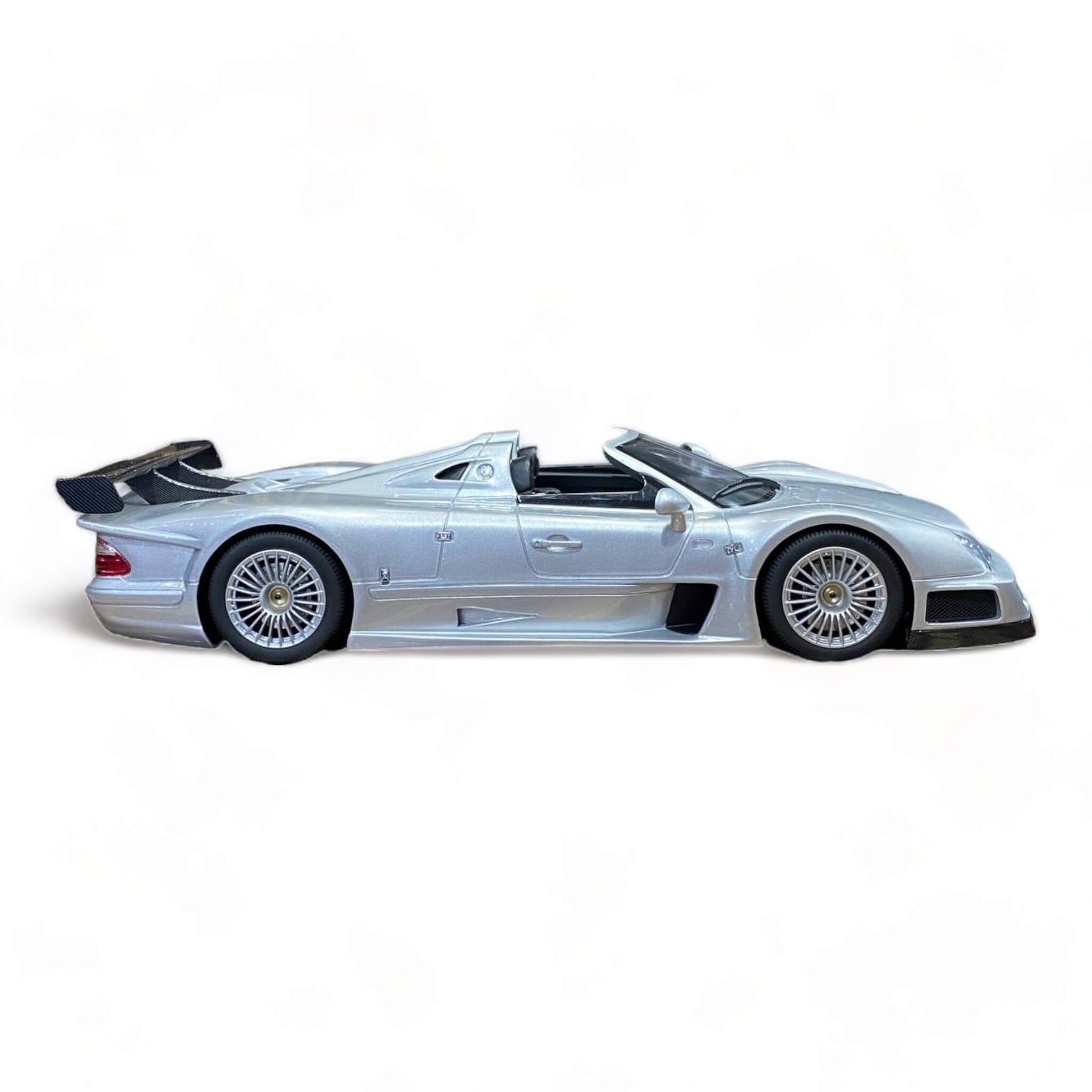 1/18 Diecast Mercedes Benz CLK-GTR Roadster Silver 1/18 by GT Spirit Scale Model Car|Sold in Dturman.com Dubai UAE.