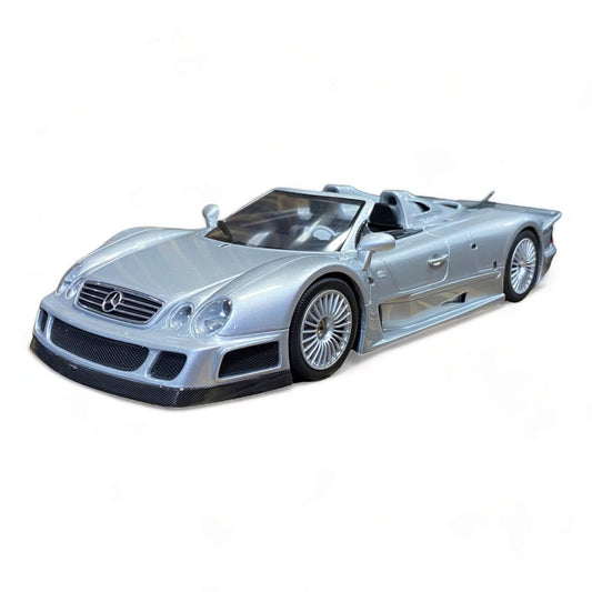 1/18 Diecast Mercedes Benz CLK-GTR Roadster Silver 1/18 by GT Spirit Scale Model Car|Sold in Dturman.com Dubai UAE.