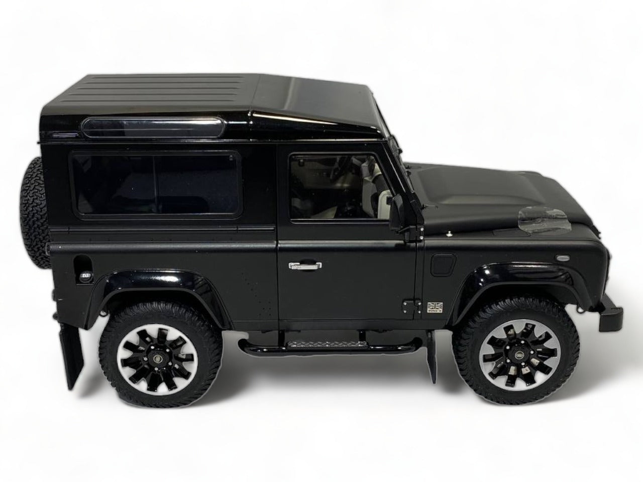 LCD Land Rover Defender 90 Works V8 - 1/18 Diecast, 70th Edition Matte Black|Sold in Dturman.com Dubai UAE.