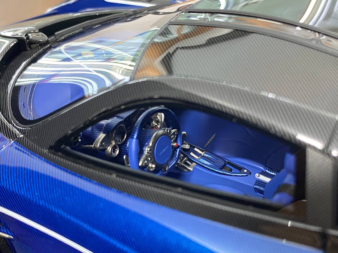 1/18 Resin Model - Pagani Imola Carbon Fiber Blue by BBR Models