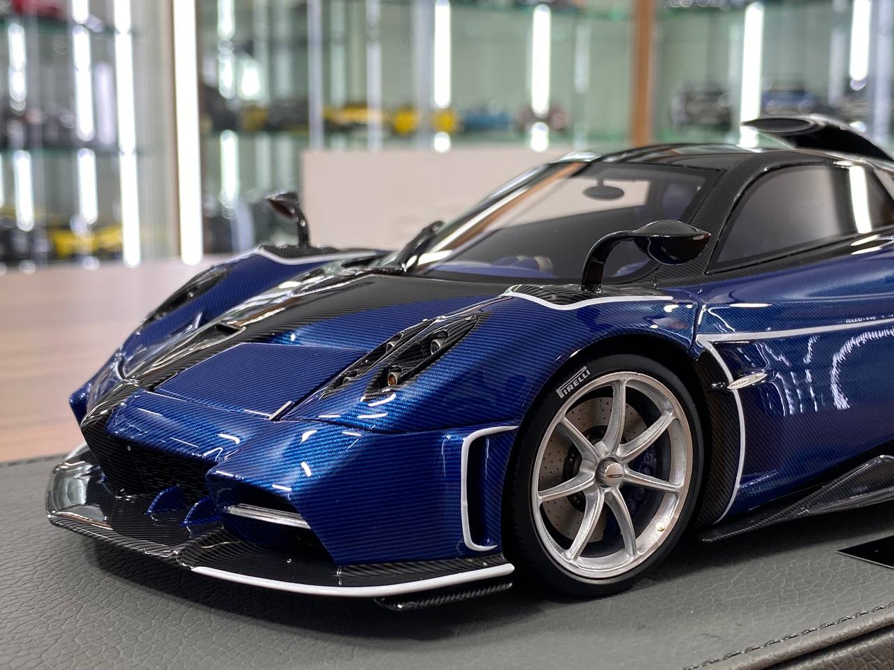 1/18 Resin Model - Pagani Imola Carbon Fiber Blue by BBR Models