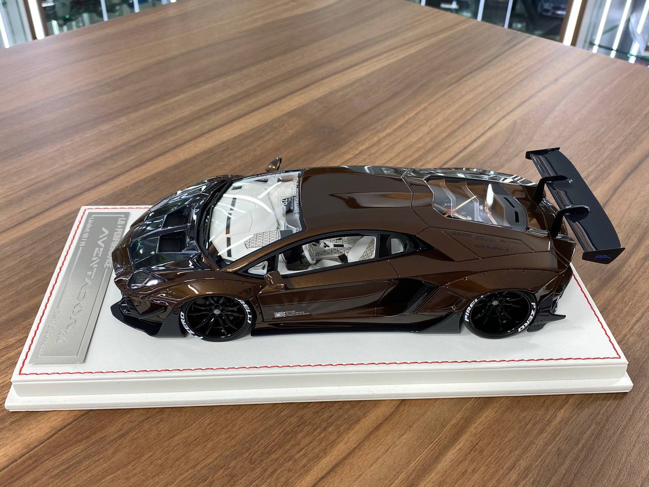 1/18 Resin Lamborghini Aventador LB Performance Brown by Davis & Giovanni