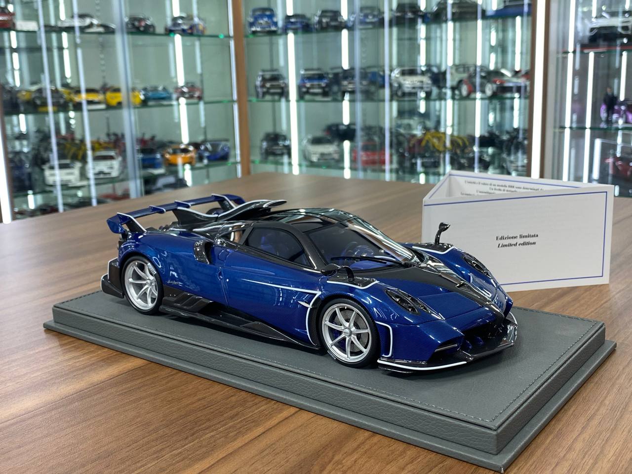 1/18 Resin Model - Pagani Imola Carbon Fiber Blue by BBR Models