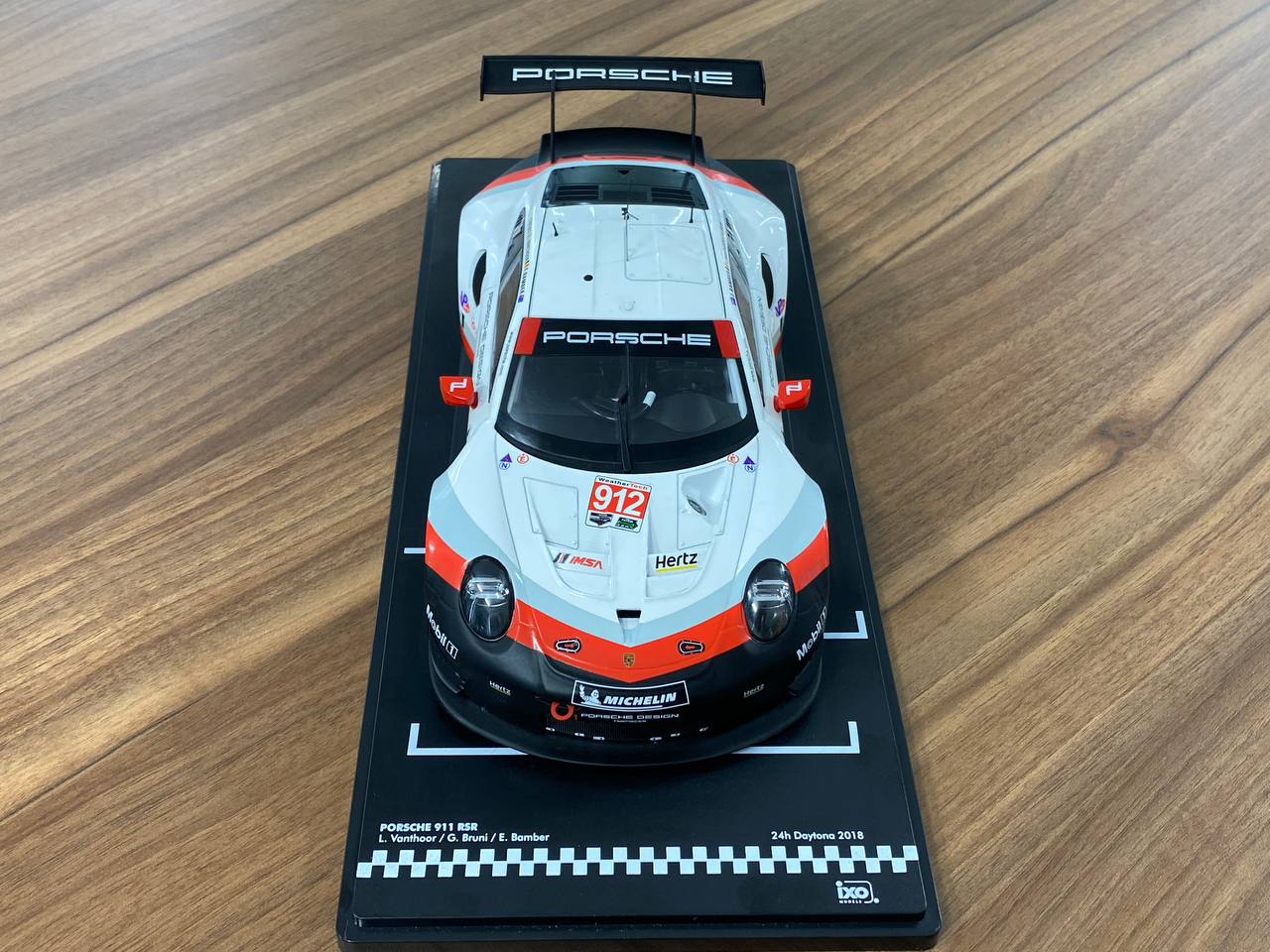 Ixo Models 1/18 Metal Diecast PORSCHE 911 RSR #912 24h Daytona 2018 White