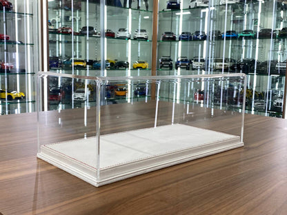 1/18 Acrylic Display Case White Velvet Base