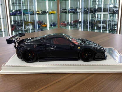 1:18 Resin Model - Davis & Giovanni Ferrari 488 GTB (Gloss Black Carbon / Calvin) - Limited 1 of 1