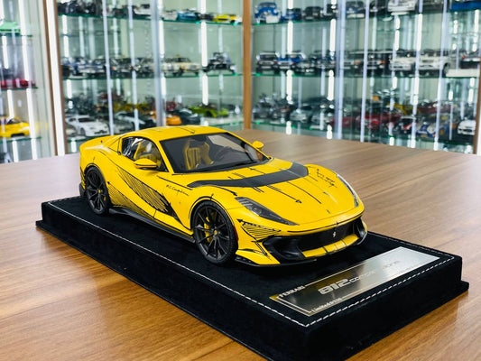 H&H Ferrari 812 Competizione Blank Sheet - 1/18 Resin Model, Matt Yellow, Limited to 30 Pieces