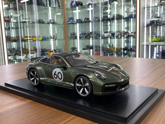 1/18 Resin Model - Porsche 911 Sport Classic Oak Green Metallic by Spark Models