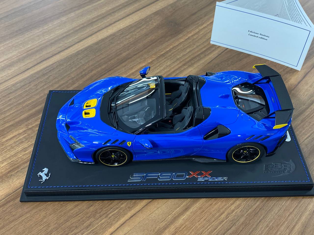 1/18 Resin Model - Ferrari SF90 XX Spider Azzurro Dino by BBR Models