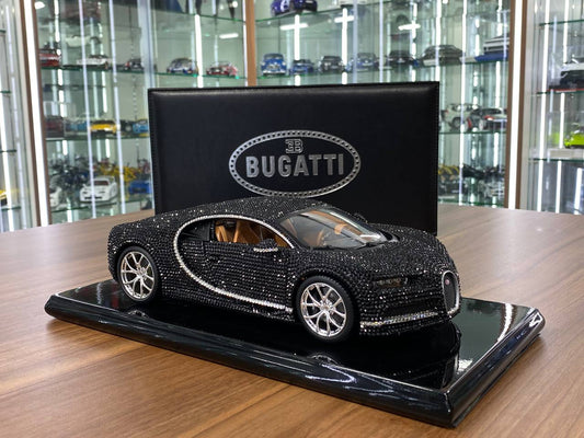 1/18 Diecast Bugatti Chiron Swarovski Crystal Limited Edition (137 out of 150) Bburago