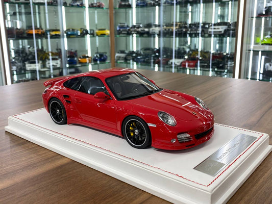 1:18 Resin Porsche 911 Turbo S (997.2) Red Exterior with Black Interior Ivy Model