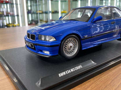 1/18 Diecast Solido BMW M3 E36 Coupe 1990 in blue with black interior