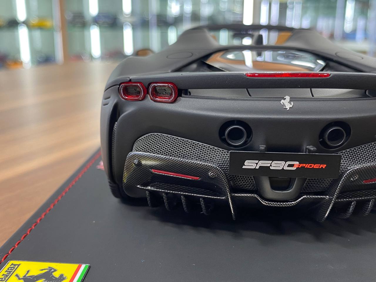 1:18 Resin Model – BBR Deluxe Ferrari SF90 Spider (Matt Black) Limited Edition 24pcs