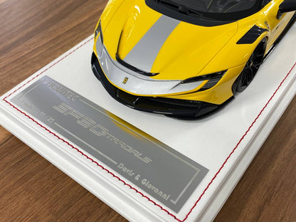 1:18 Resin Model - Davis & Giovanni Ferrari SF90 Stradale Novitec - Giallo Tristrato