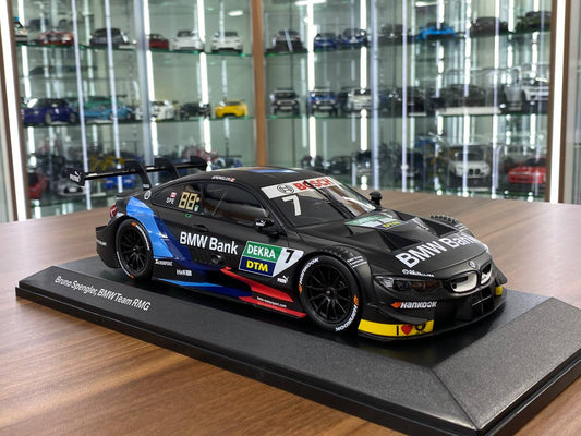 1:18 Diecast (Doors Opening) – Minichamps BMW M4 DTM 2019 #7 B. Spengler, BMW Team RMG – Matt Black Racing Decal (Limited 1002 pcs)