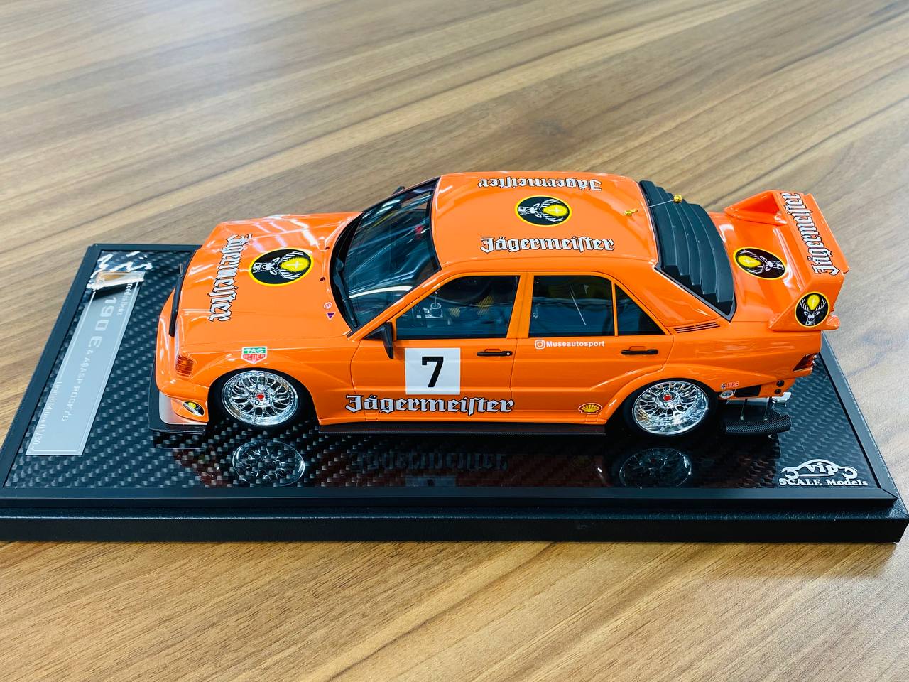 VIP Model Mercedes-Benz 190 E & A$AP Rocky’s Edition – 1/18 Resin Model, Jagermeister Decal, Limited to 30 Units