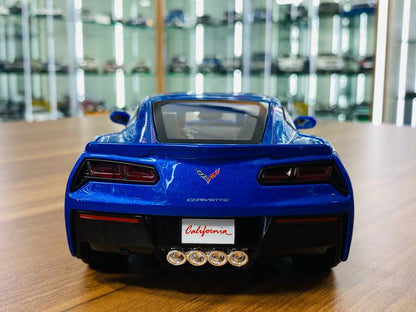 1/18 Diecast Full opening  Maisto Chevrolet Corvette Stingray Z51 2014 Blue